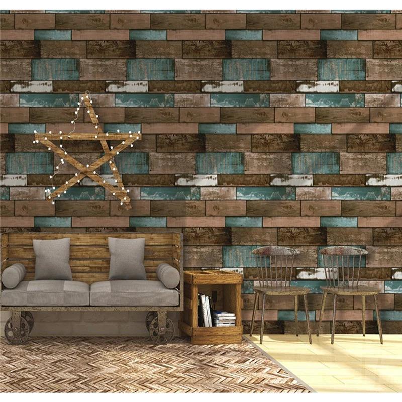 45cm Wallpaper PVC Wall Stickers Self-adhesive Big Roll DIY Waterproof Aged Wood Grain Furniture Home Decoration