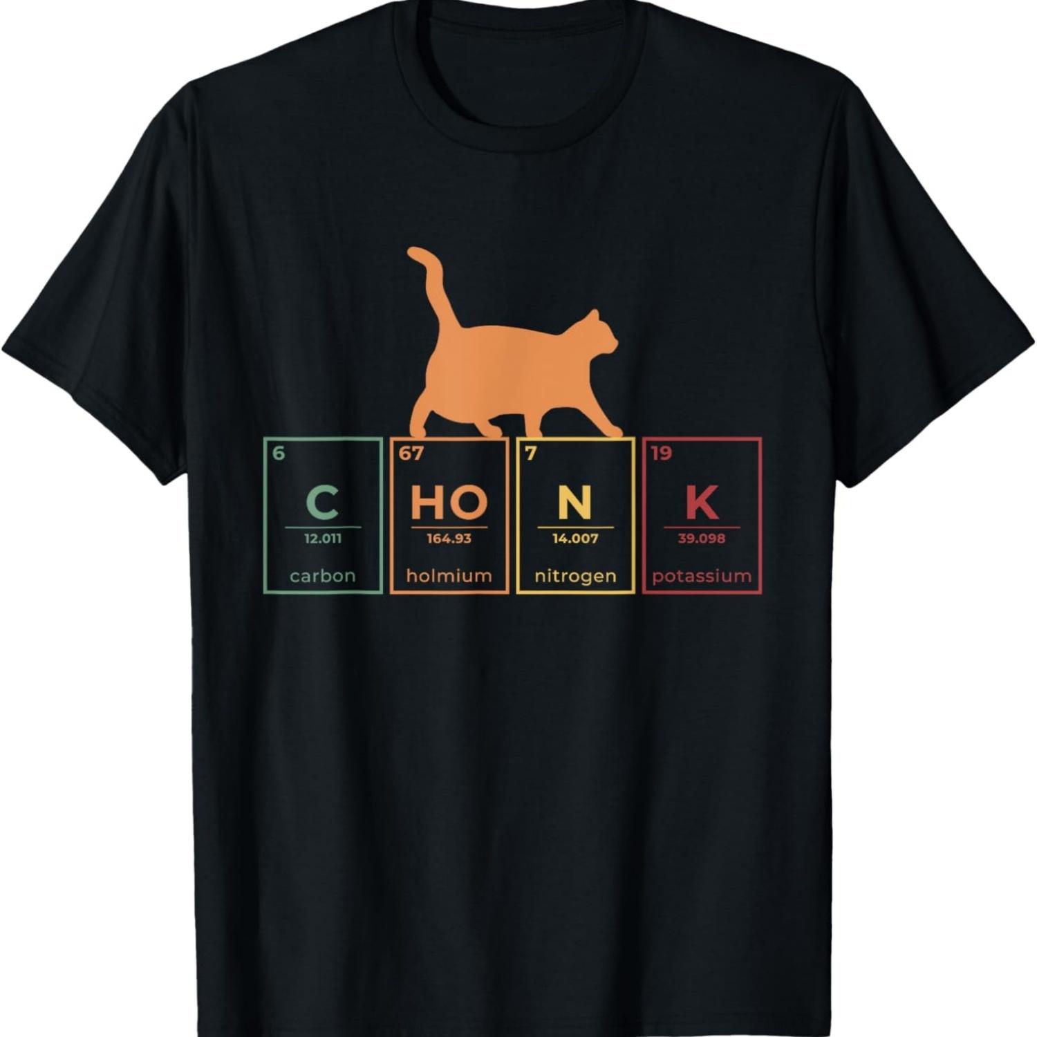 Fat Cat Chonk Scale Chonky Meme Cat Gift T-Shirt for Men Women S