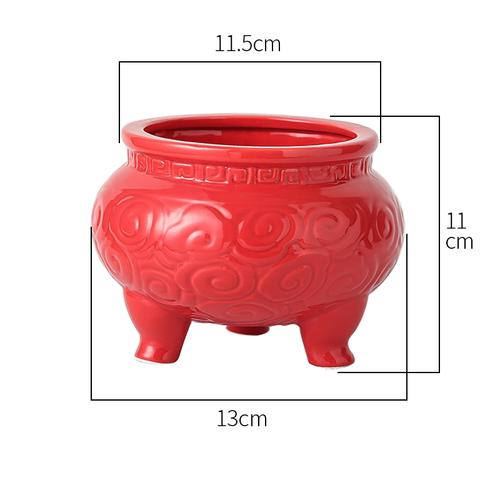 1pc Ceramic Incense Burner Decorations Buddhist Hall Utensils Temple Sacrifice Home Decor Pray for Auspiciousness Feng Shui