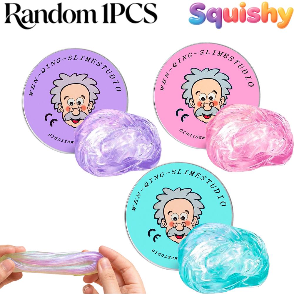 Neue Stressabbau-Spielzeuge Alter Mann Flüssiger Squishy Transparenter Kristall-Schleim Flauschiger Schaum-Knete Kinder Sicher Hüpfender Dehnbarer Farb-Schleim