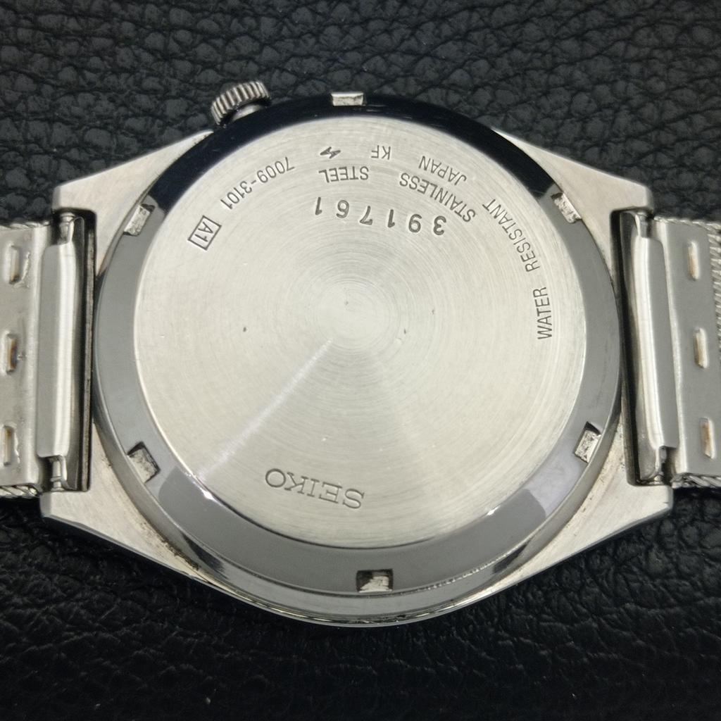 AUTOMATIC VINTAGE SEIKO 5 JAPAN 7009A MENS WHITE COLOR DIAL WATCH a703047-1 R212-a703047