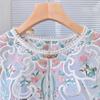 Vintage Embroidered Faux Collar Decorative Collar for Ancient Costume Removable False Collar Adjustable Shoulder Shawl