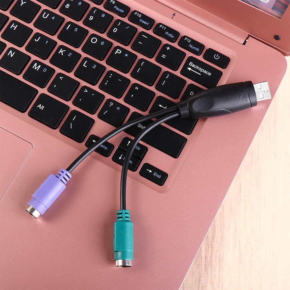 Line Extension 6 Pin PS2 Adapter USB To PS2 Cable USB Male To 6 Pin Female Converter Cable