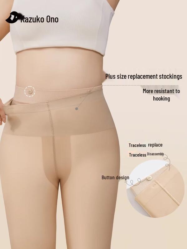 

Women s Plus Size Bare-Leg Effect Warm Pantyhose