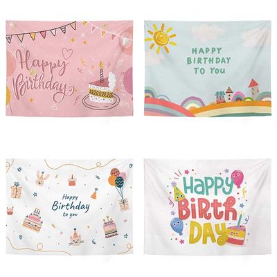 Birthday Party Cake Pattern Tapestry Bedroom Living Room Tapestry Home Wall Decoration Tapestry