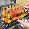 A Foldable Stainless Steel Chicken Leg Rack, Suitable for Vertical Smokers, Ovens, and Kitchen Additions, Perfect for Picnics, Camping, Barbecues