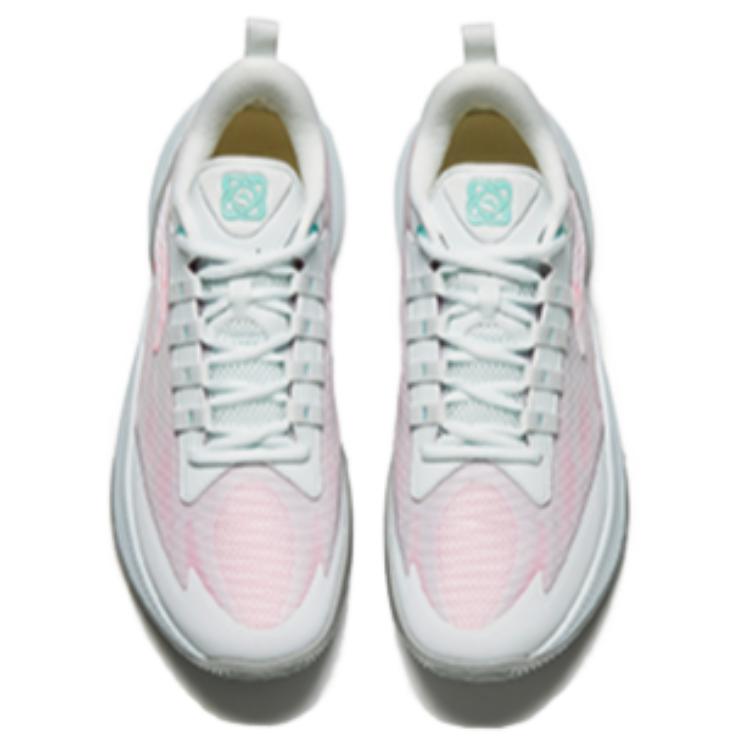 New Anta Instantaneous 1 Cushioning Wear-Resistant Low-Top Basketball Shoes Men's White Pink 912421601Q-1