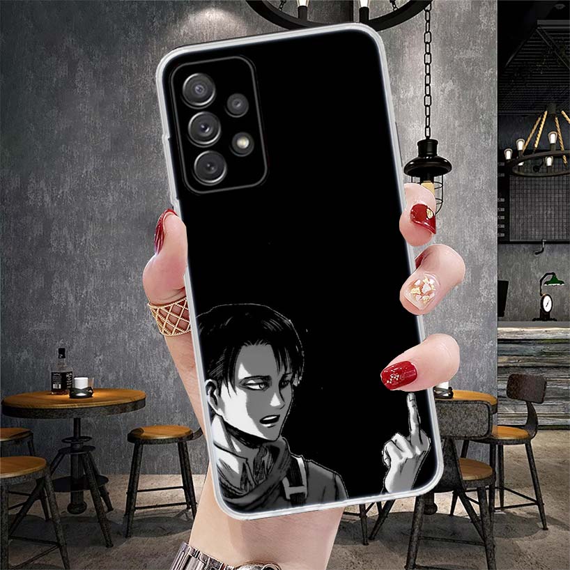 Titan Attack Levi Phone Case For Samsung Galaxy A12 A22 A32 A52 A72 A02S A51 A50S A71 A70 A31 A20S Note 20 Ultra S10 A10S Galaxy