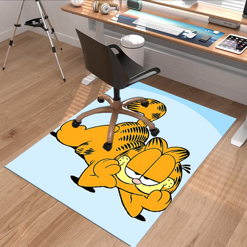 Garfield'S Lazy Pose Carpet For Playroom Bedroom Living Room Sofa Home Decorkids Game Area Rug Nonslip Floor Mat