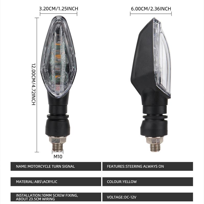 Universal Motorcycle Turn Signal Light 12V LED Indicator Lamp Front Rear Dual Use Blinker for Street Bike Off-Road Scooter