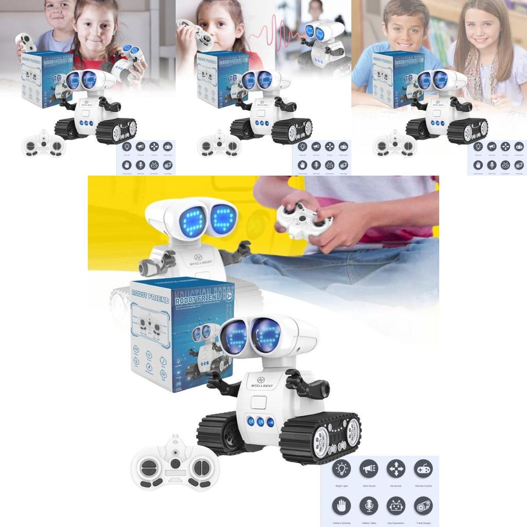 Mini Remote Control Programming Robot With Colorful Led Lights And Gestures For Kids