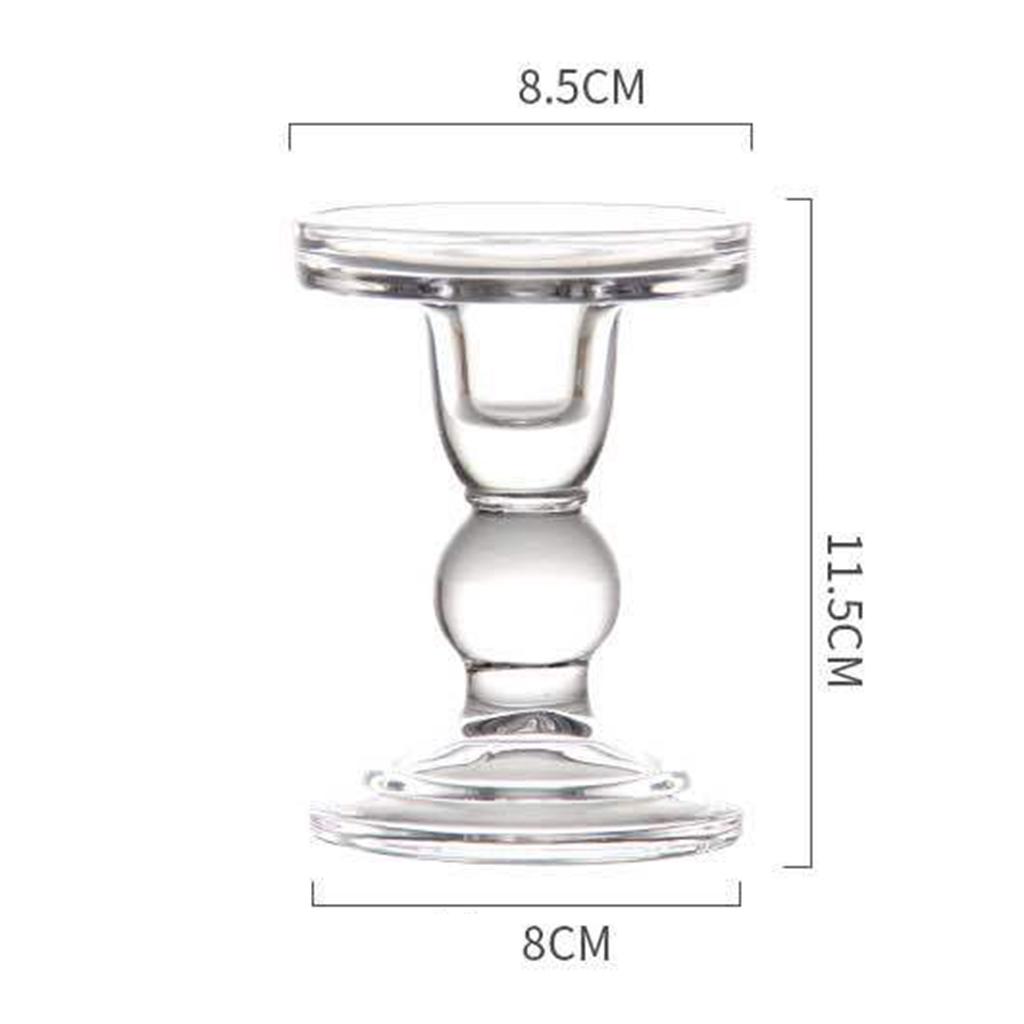 Transparent Glass Candle , Centerpieces for Tables, Candlesticks for Wedding