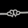 Fashion Personality Full Diamond Love Beach Anklet, Electroplated Heart-shaped Light Luxury Inlaid Rhinestone Water Drop Foot Jewelry