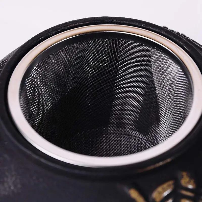 900ml Teekannen-Set Japanische Gusseisen-Teekanne Edelstahl Küchenkessel Trinkgeschirr Pflaumenblüte