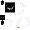 Trendy 2021 Two-tone Plated Wing Necklace For Women Stylish Geometric Sweater Jewelry Accessory