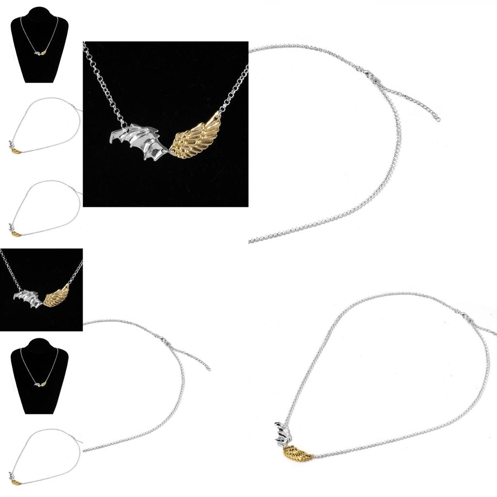 Trendy 2021 Two-tone Plated Wing Necklace For Women Stylish Geometric Sweater Jewelry Accessory