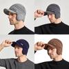 Knitted Winter Hat For Men With Ear Flaps Breathable Warmth For Outdoor Activities