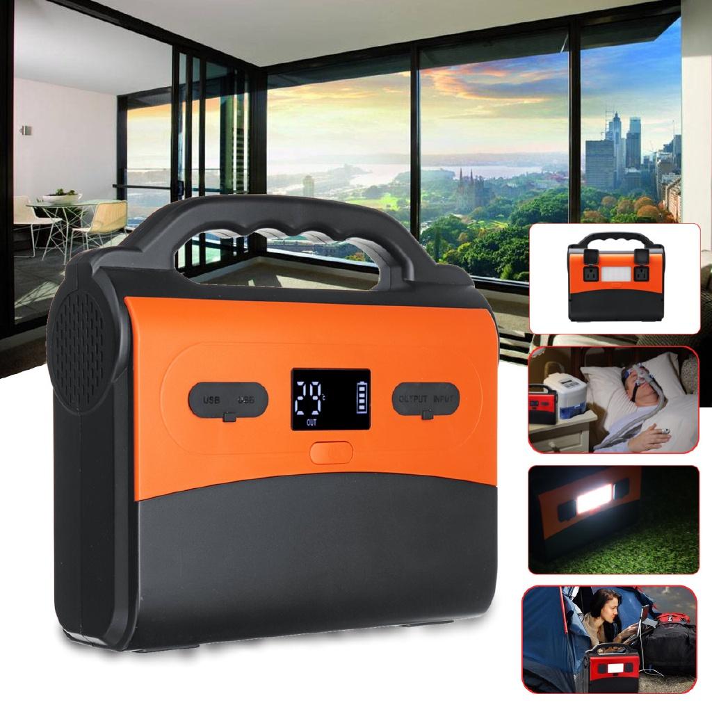 Max 40800mAh Inverter 100W Portable Solar Generator Modified Sine Wave Power Supply LCD Display Energy Storage Outdoor