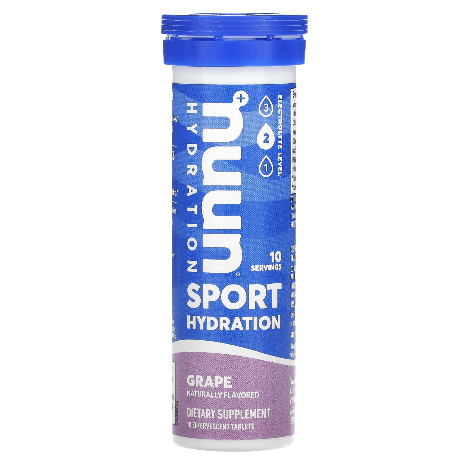 

Nuun, Hydration, Effervescent Electrolyte Supplement, Grape, 10 Tablets