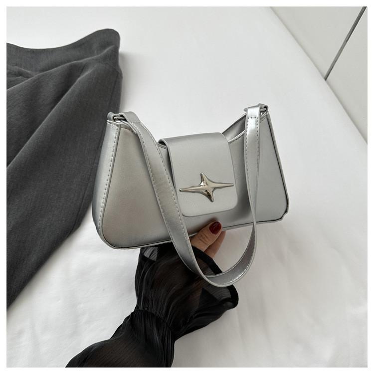 Street Style Pu Small Shoulder Bag With Sealed Cover For Daily Use