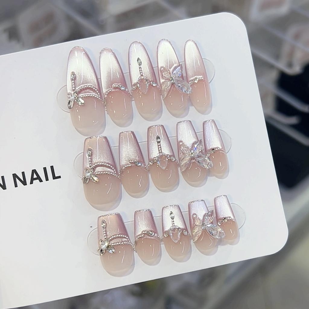 Pure Handmade Phototherapy Wear Armor Zixia Fairy Finished Product Reusable Nail Art Patches Can Be Removed