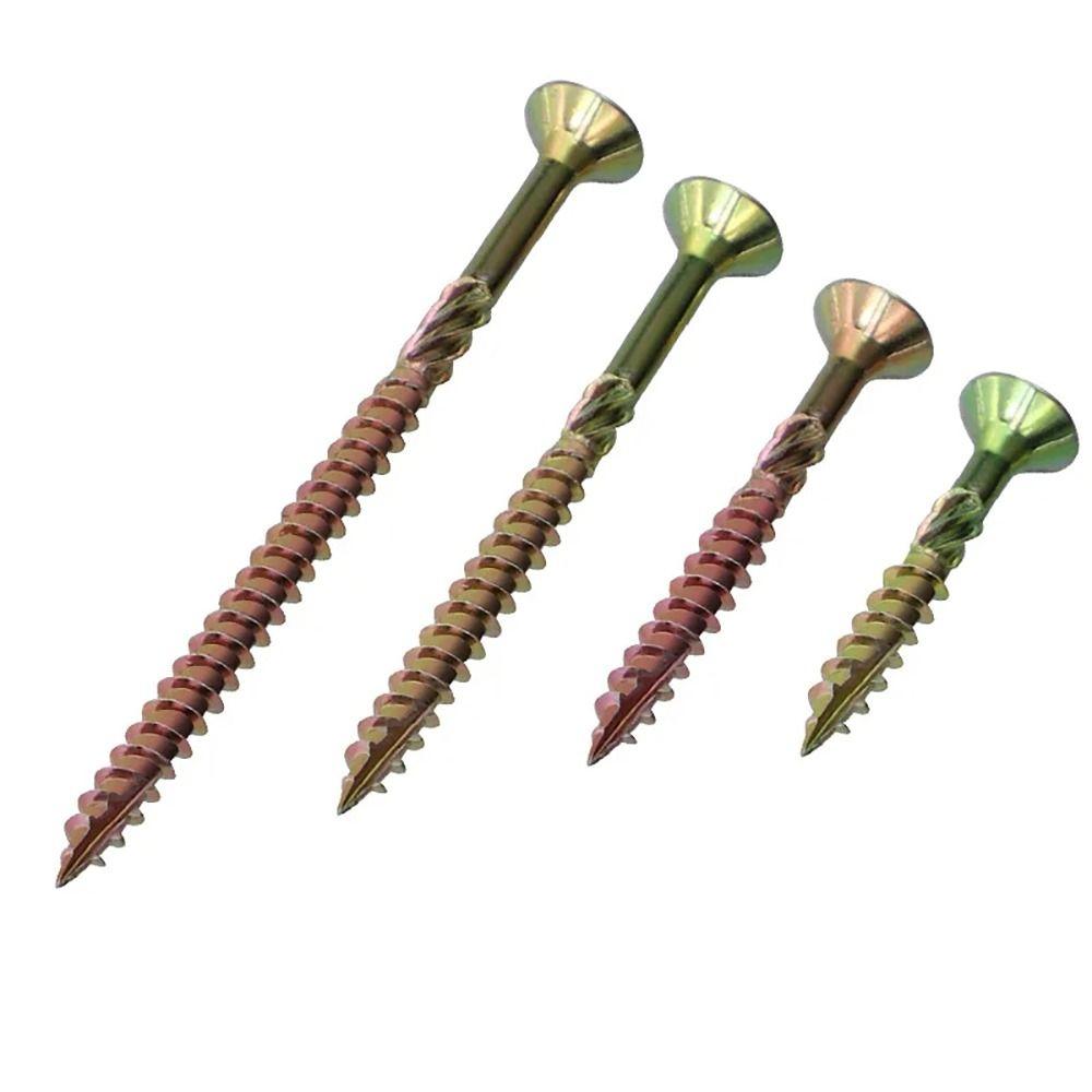 100Pcs/Pack M5 Flat Head Self-tapping Screw Galvanized Woodworking Screws T25 Screws  Hardware Tools