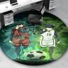 1pc Anime Soccer Player Design Round Carpet - Office Chair Mat, Non-Slip Rug for Home Decor, Seasonal Gift, Suitable for Office, Living Room