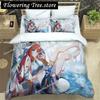 3D Anime Genshin Impact Bedding Set,Duvet Cover Comforter Bed Set Quilt Cover Pillowcase,King Queen Twin Size Boys Girls Adults