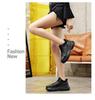 Men's Casual Low-Top Genuine Leather Sneakers - Thick Sole Dad Shoes, Spring/Autumn Fashion Platform Footwear