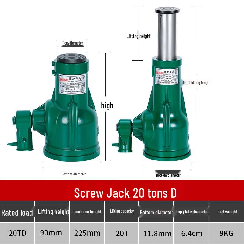 Low-Position Hand-Crank Gear Screw Jack, 20T