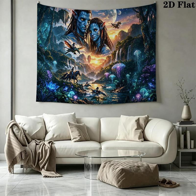 AVATAR Wall Tapestry Aesthetic Wall Hanging Printed Fabric Blanket Decorative Tapestries for Bedroom Living Room Home Decor