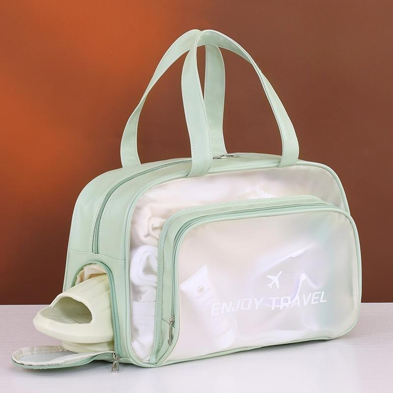 1Pc New Wet and Dry Separation Waterproof Swimming Bag Beach Bag Fitness Bag Storage Toiletries Cosmetic Bag