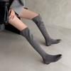 Autumn and Winter New Inner Heightening Boots French Metal Round Head Flat Heel Versatile Thin Boots Folded Two Wear Martin Boots