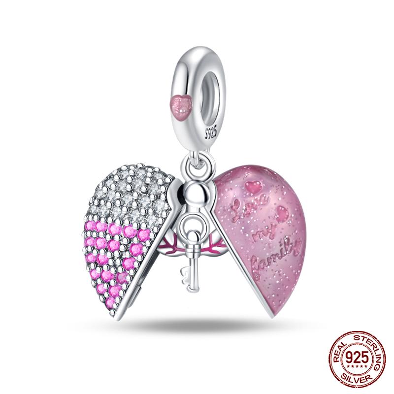 New Copper Heart Shaped Cat Claw Butterfly Four Leaf Clover Charms Beads Fit Qikaola Original Bracelets Diy Jewelry