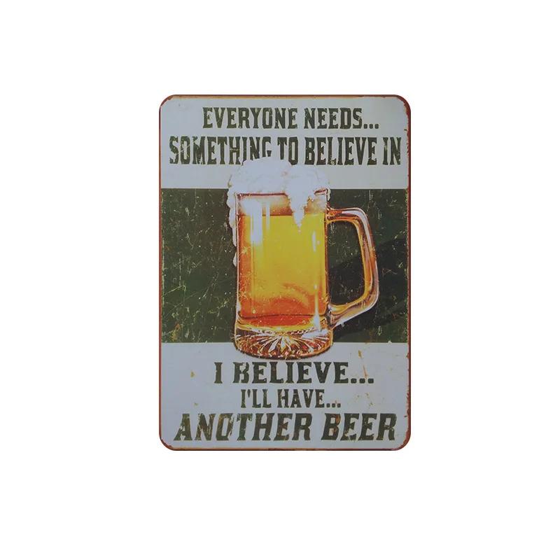 Beer Cheers Tin Sign Vintage Wall Plate Painting Decor Bar Pub Restaurant Kitchen Pin Up Metal Signs Crafts Decorative Plaques