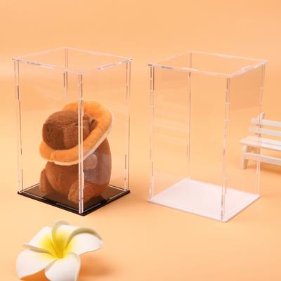 1 Stück Transparente Acryl-Vitrine Aufbewahrungsbox 11,4x9,7x18cm für Labubu Plüschpuppen/Spielzeug Organizer Schutzbehälter
