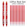 Large Capacity Ink Erasable Pen 6-color Push Gel Pen Set 0.5mm Transparent Colors Pen Office Writing Supplies Kawaii Stationery