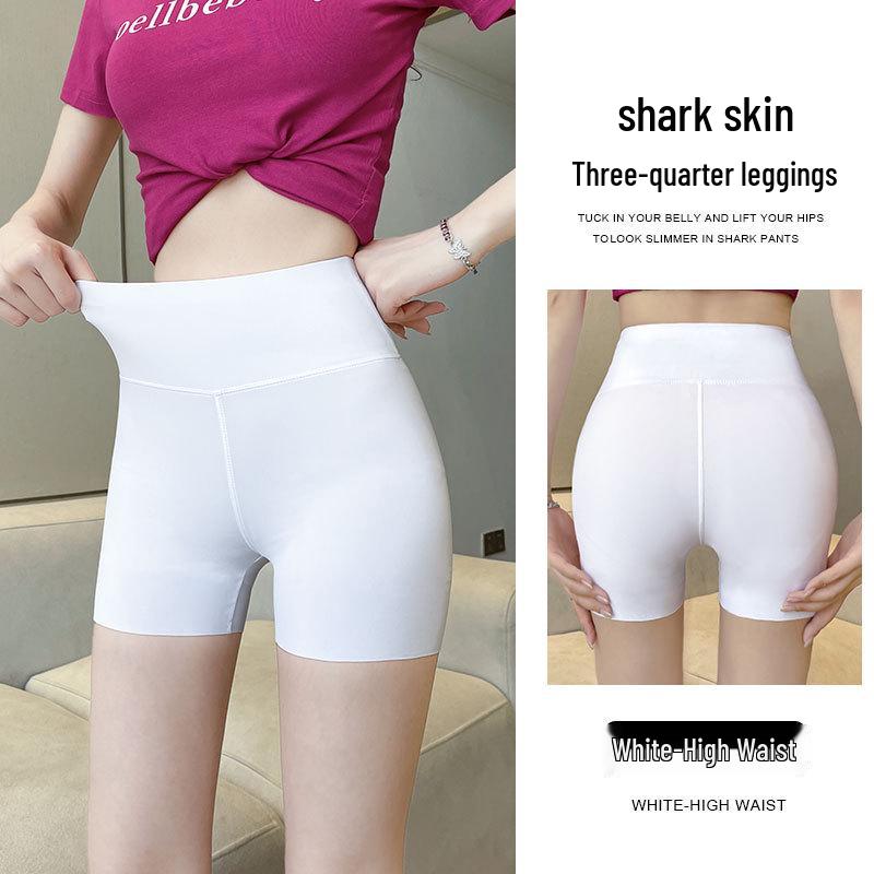 

Женские защитные шорты от просвечивания - Бесшовные, Ледяной шелк, Большого размера, Контроль живота и Подтяжка бедер, Не скатываются, Летний тонкий базовый слой. M (96-110 jin)