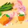 10/20pcs Cute Rabbit Carrots Paper Candy Boxes Cartoon Bunny Sweets Basket For Happy Easter Party Gifts Decoration Packaging Box