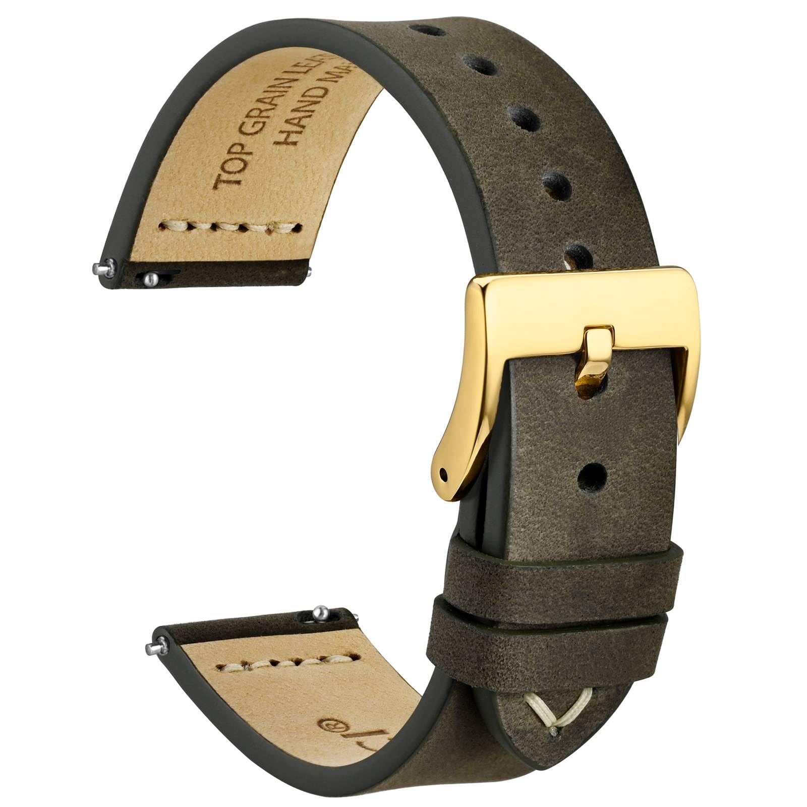 

[WOCCI] Watch Strap, Genuine Leather, Antique Watch Band, 0.7 inches (17 mm), 0.7 inches 20 mm