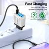 QC3.0 4-Port USB Rapid Charger for EU/UK/AU Plugs - Multi-Device Fast Charging
