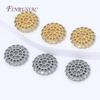 13mm 18K Gold Plated Brass Beads Caps For Jewelry Making Supplies,Round Bead Caps For Bracelets Accessories DIY Findings