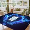 Crystal Velvet Square Rug Custom NamePreston North End Pattern Non Slip Home Floor Decor Rug