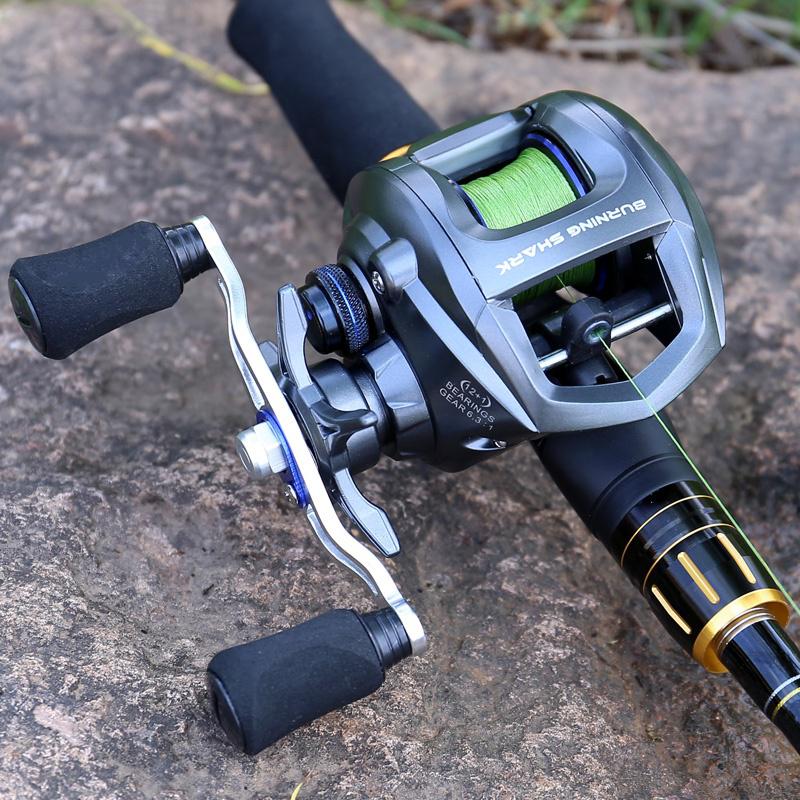 12+1 BB Baitcasting-Rollen, flaches magnetisches Bremssystem, Casting-Rollenrad