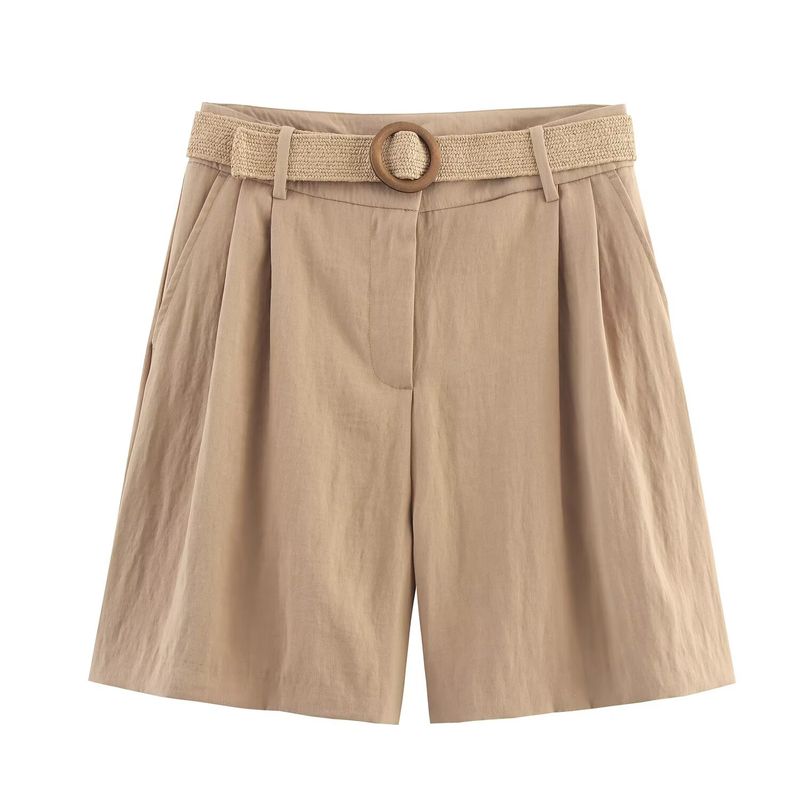 Kaslead New Arrival Women's Clothing Fashion Style Fashion All-Match Matching Belt Bermuda Shorts 8649767