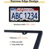 BGGTMO Mountain License Plate Frames- White On Black Mountain Raised, Plastic Black Car Tag Holder Bracket With Screws Caps, 2 Packs 2 Hole With