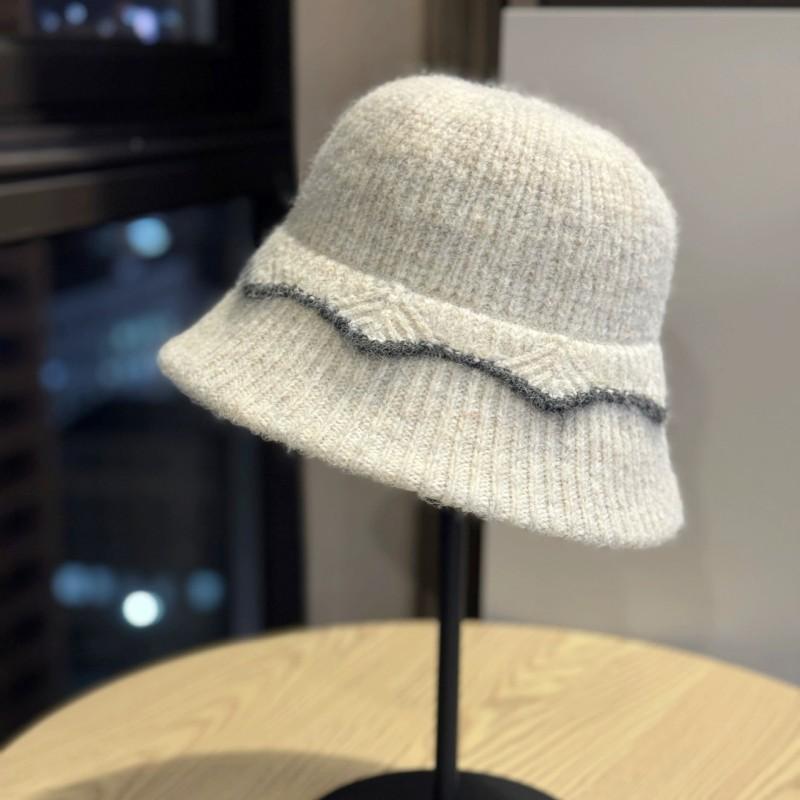 New Autumn And Winter Wool Knitted Fisherman Hat For Women Bucket Hat For Autumn And Winter Cold-Proof And Warm Bucket Hat