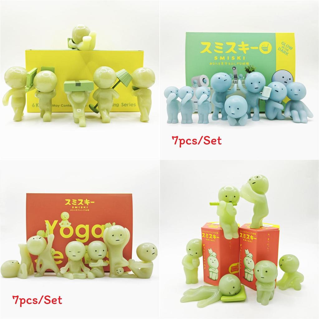 Smiski Glowing Collectors Edition Figures Pvc Toys For Desk Decor And Gifts