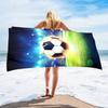1pc Microfiber Oversized Beach Towel - Quick-Dry, Lightweight, Sand-Free, Large Bath Towel for Adults, Soccer Stadium Print