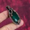 Faceted Zambian Emerald pendant Copper Wire Wrapped Pendant Real Gemstone Jewelry